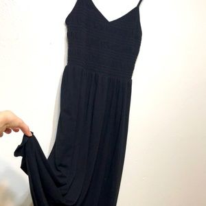 Black Smock Midi Dress